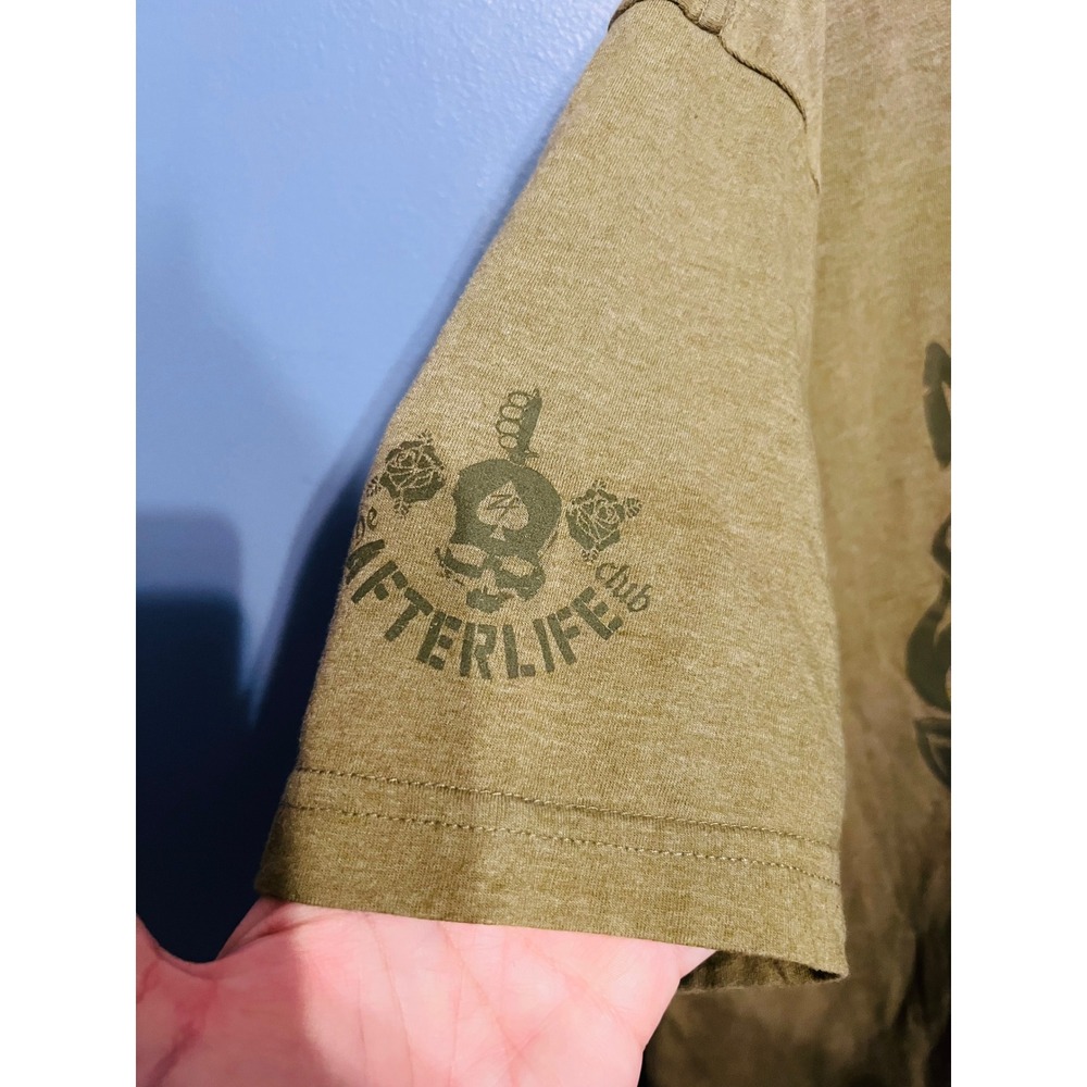 Zero Foxtrot Army Green Graphic T-Shirt No Quarter! Afterlife Club Sz 2XL Casual - Picture 3 of 8